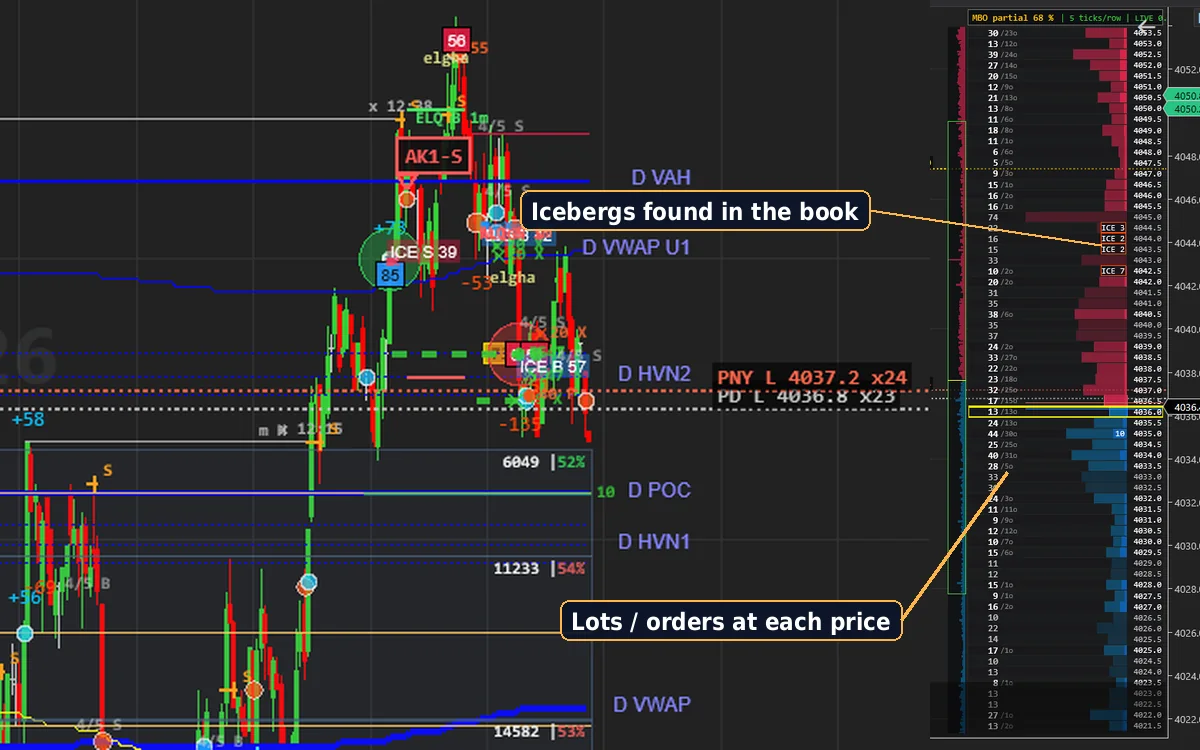 AK FlowBook لـ NinjaTrader