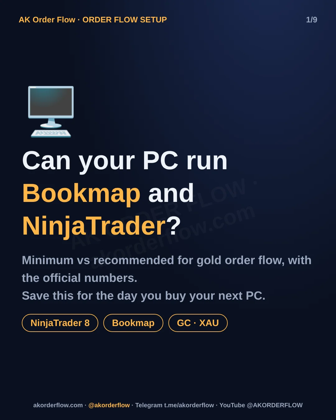 PC requirements NinjaTrader Bookmap carousel EN slide 1