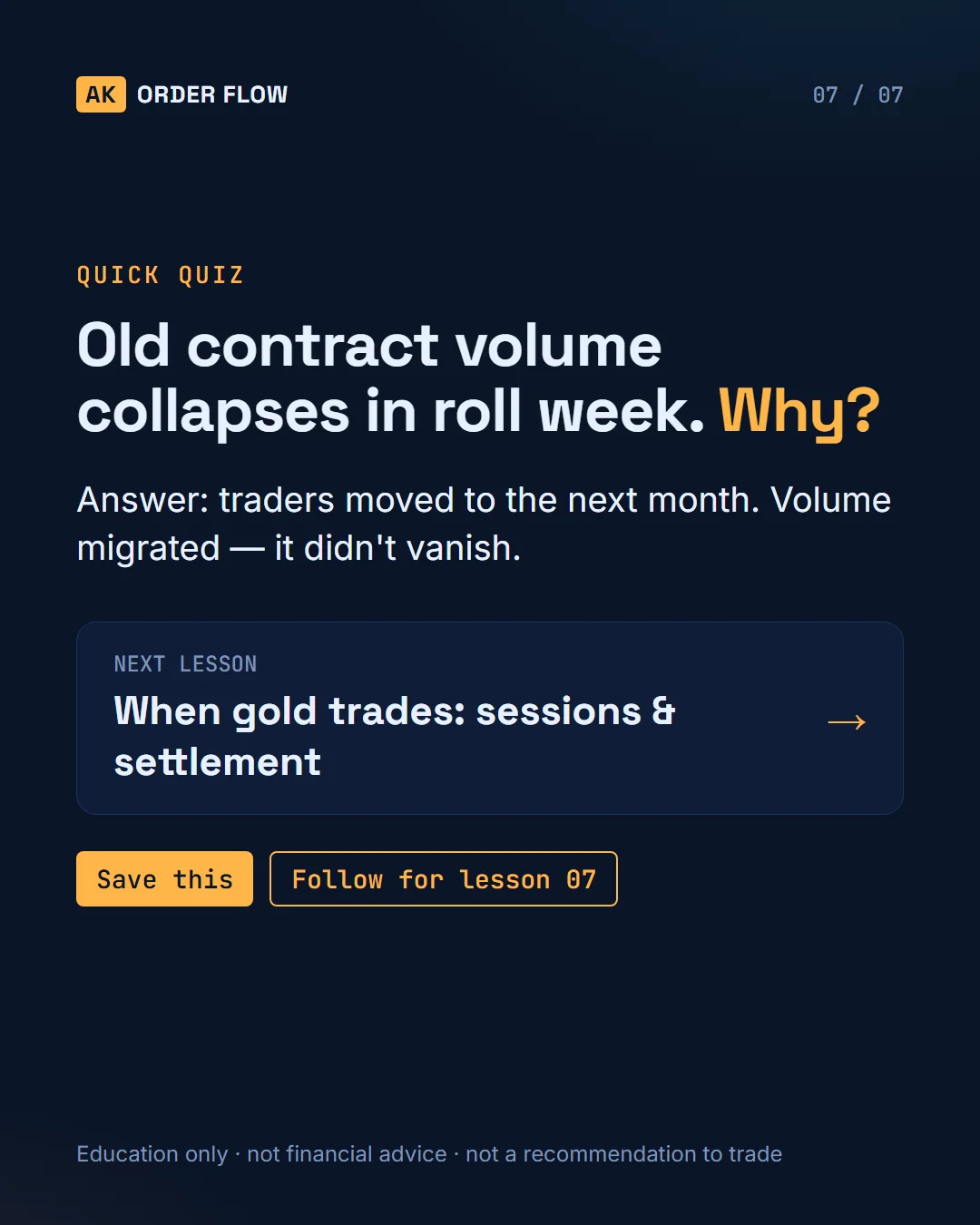 Contract Months, Rollover & Continuous Charts slide 7