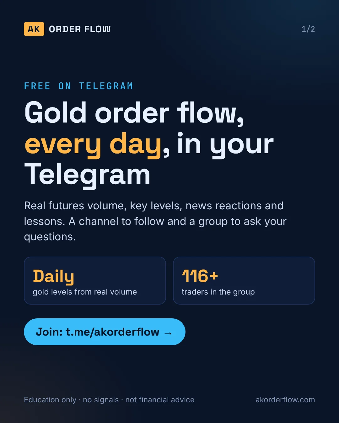 Carousel: Telegram channel + group (EN) 2026-10-17 slide 1